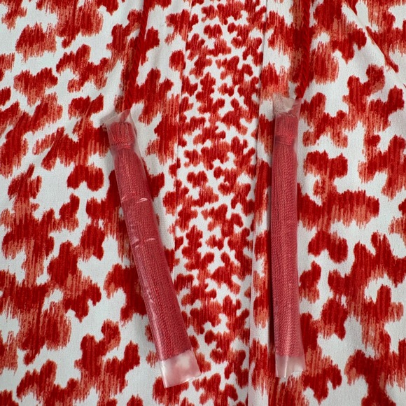 Michael Kors NEW Red White‎ Floral Print Sleeveless Shift Dress Tassel Size L - Picture 5 of 14